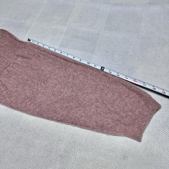 Free People So Low So High Sweater Womens XL Cashmere Cropped Oversized Pink - Picture 14 of 14